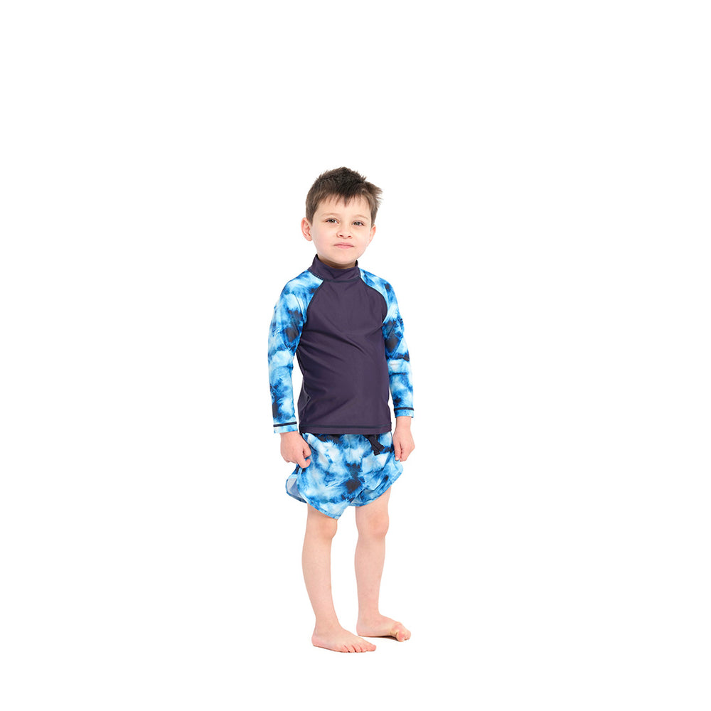 Cancer Council | Blue Tie Dye Boardshorts - Full Front | Blue | UPF50+ Protection